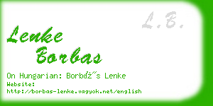 lenke borbas business card